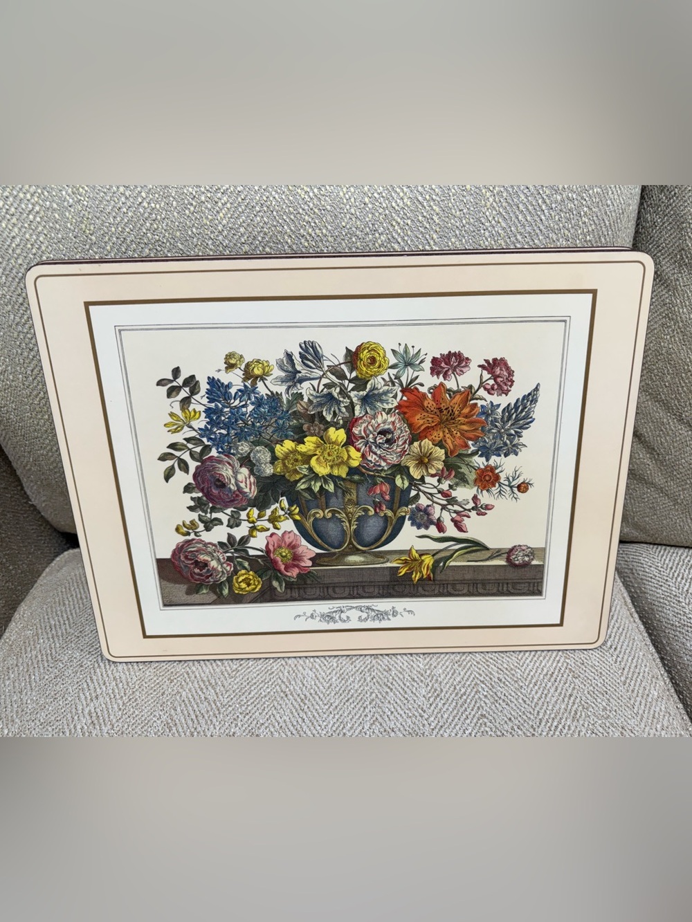 McKenzie Childs Vintage Floral Placemat set of 4 in box